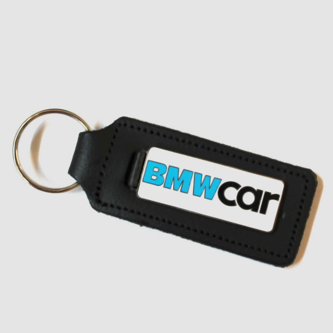 BMW Car Metal & Leather Keyring