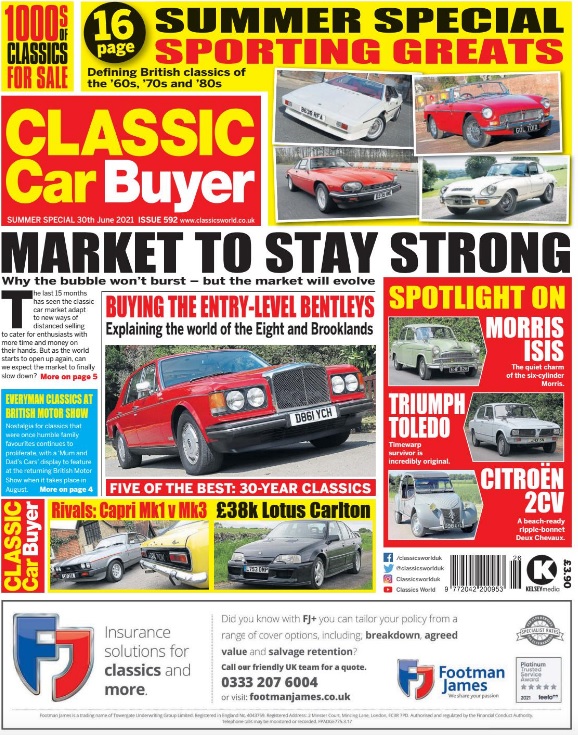 Classic Car Buyer #592 30th June 2021 - Summer Special