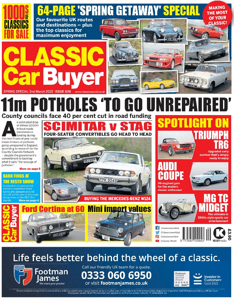 Classic Car Buyer #626 2nd March 2022 - Spring Special