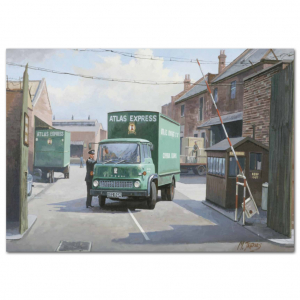 Lorry Poster #16 - Bedford Leaving the Depot