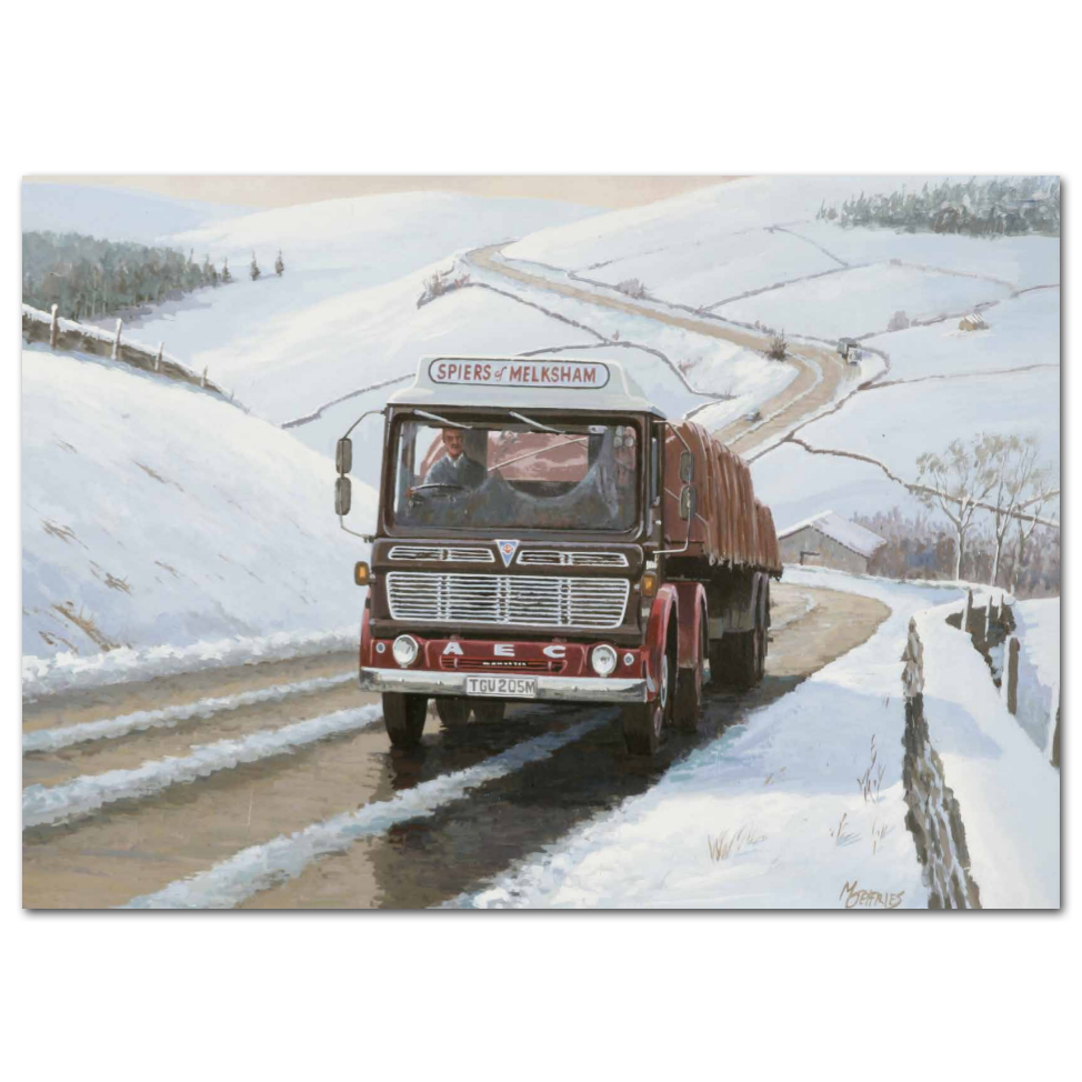 Lorry Poster #17 - Uphill Trucking on a Snowy Afternoon