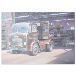 Lorry Poster #20 - Loading a Dixon Bool Leyland
