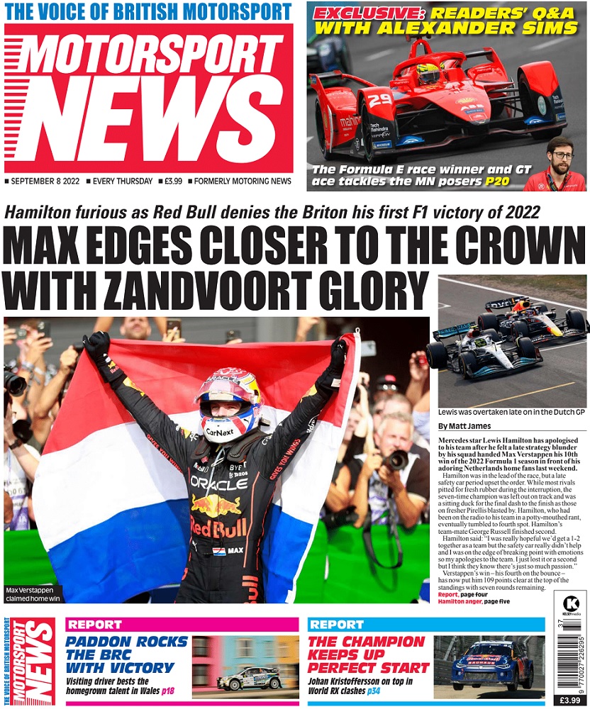 Motorsport News<br>08 SEPTEMBER 2022